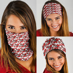 St. George Illawarra Dragons Neck Gaiter Tropical Hibiscus Floral Seamless Rugby Mascot
