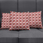 St. George Illawarra Dragons Pillow Cover Tropical Hibiscus Floral Seamless Rugby Mascot