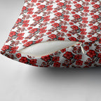 St. George Illawarra Dragons Pillow Cover Tropical Hibiscus Floral Seamless Rugby Mascot