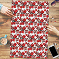 St. George Illawarra Dragons Puzzle Tropical Hibiscus Floral Seamless Rugby Mascot