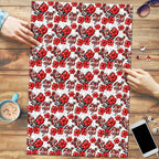 St. George Illawarra Dragons Puzzle Tropical Hibiscus Floral Seamless Rugby Mascot