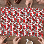 St. George Illawarra Dragons Puzzle Tropical Hibiscus Floral Seamless Rugby Mascot