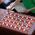 St. George Illawarra Dragons Puzzle Tropical Hibiscus Floral Seamless Rugby Mascot