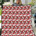 St. George Illawarra Dragons Quilt Tropical Hibiscus Floral Seamless Rugby Mascot