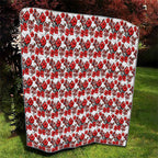 St. George Illawarra Dragons Quilt Tropical Hibiscus Floral Seamless Rugby Mascot