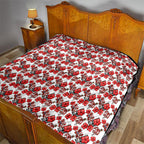 St. George Illawarra Dragons Quilt Tropical Hibiscus Floral Seamless Rugby Mascot