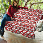 St. George Illawarra Dragons Quilt Tropical Hibiscus Floral Seamless Rugby Mascot
