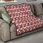 St. George Illawarra Dragons Quilt Tropical Hibiscus Floral Seamless Rugby Mascot