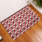 St. George Illawarra Dragons Rubber Doormat Tropical Hibiscus Floral Seamless Rugby Mascot