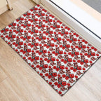 St. George Illawarra Dragons Rubber Doormat Tropical Hibiscus Floral Seamless Rugby Mascot