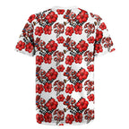 St. George Illawarra Dragons Rugby Jersey Tropical Hibiscus Floral Seamless Rugby Mascot