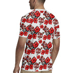 St. George Illawarra Dragons Rugby Jersey Tropical Hibiscus Floral Seamless Rugby Mascot