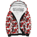 St. George Illawarra Dragons Sherpa Hoodie Tropical Hibiscus Floral Seamless Rugby Mascot