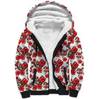 St. George Illawarra Dragons Sherpa Hoodie Tropical Hibiscus Floral Seamless Rugby Mascot