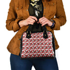 St. George Illawarra Dragons Shoulder Handbag Tropical Hibiscus Floral Seamless Rugby Mascot