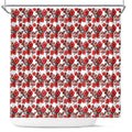 St. George Illawarra Dragons Shower Curtain Tropical Hibiscus Floral Seamless Rugby Mascot