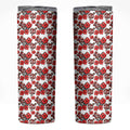 St. George Illawarra Dragons Skinny Tumbler Tropical Hibiscus Floral Seamless Rugby Mascot