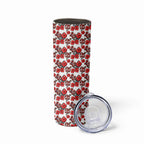 St. George Illawarra Dragons Skinny Tumbler Tropical Hibiscus Floral Seamless Rugby Mascot