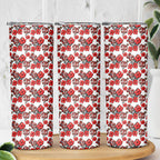 St. George Illawarra Dragons Skinny Tumbler Tropical Hibiscus Floral Seamless Rugby Mascot