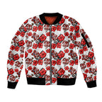St. George Illawarra Dragons Sleeve Zip Bomber Jacket Tropical Hibiscus Floral Seamless Rugby Mascot