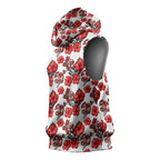 St. George Illawarra Dragons Sleeveless Hoodie Tropical Hibiscus Floral Seamless Rugby Mascot