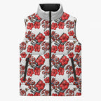 St. George Illawarra Dragons Sleeveless Puffer Jacket Tropical Hibiscus Floral Seamless Rugby Mascot