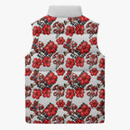 St. George Illawarra Dragons Sleeveless Puffer Jacket Tropical Hibiscus Floral Seamless Rugby Mascot