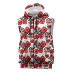 St. George Illawarra Dragons Sleeveless Zip Hoodie Tropical Hibiscus Floral Seamless Rugby Mascot