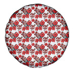 St. George Illawarra Dragons Spare Tire Cover Tropical Hibiscus Floral Seamless Rugby Mascot