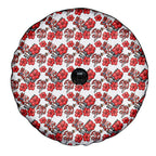 St. George Illawarra Dragons Spare Tire Cover Tropical Hibiscus Floral Seamless Rugby Mascot
