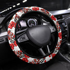 St. George Illawarra Dragons Steering Wheel Cover Tropical Hibiscus Floral Seamless Rugby Mascot