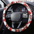 St. George Illawarra Dragons Steering Wheel Cover Tropical Hibiscus Floral Seamless Rugby Mascot