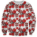 St. George Illawarra Dragons Sweatshirt Tropical Hibiscus Floral Seamless Rugby Mascot