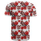 St. George Illawarra Dragons T Shirt Tropical Hibiscus Floral Seamless Rugby Mascot