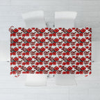 St. George Illawarra Dragons Tablecloth Tropical Hibiscus Floral Seamless Rugby Mascot
