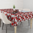 St. George Illawarra Dragons Tablecloth Tropical Hibiscus Floral Seamless Rugby Mascot