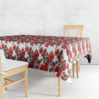 St. George Illawarra Dragons Tablecloth Tropical Hibiscus Floral Seamless Rugby Mascot