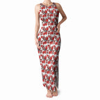 St. George Illawarra Dragons Tank Maxi Dress Tropical Hibiscus Floral Seamless Rugby Mascot