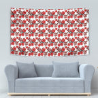 St. George Illawarra Dragons Tapestry Tropical Hibiscus Floral Seamless Rugby Mascot