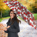 St. George Illawarra Dragons Umbrella Tropical Hibiscus Floral Seamless Rugby Mascot