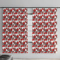 St. George Illawarra Dragons Window Curtain Tropical Hibiscus Floral Seamless Rugby Mascot