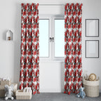St. George Illawarra Dragons Window Curtain Tropical Hibiscus Floral Seamless Rugby Mascot