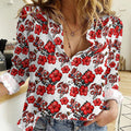St. George Illawarra Dragons Women Casual Shirt Tropical Hibiscus Floral Seamless Rugby Mascot