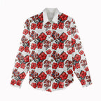 St. George Illawarra Dragons Women Casual Shirt Tropical Hibiscus Floral Seamless Rugby Mascot