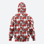 St. George Illawarra Dragons Zip Hoodie Tropical Hibiscus Floral Seamless Rugby Mascot