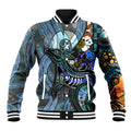 Kangaroo Aboriginal Pattern Dot Art Baseball Jacket