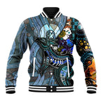 Kangaroo Aboriginal Pattern Dot Art Baseball Jacket