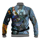 Kangaroo Aboriginal Pattern Dot Art Baseball Jacket