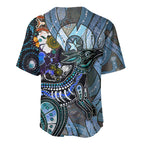 Kangaroo Aboriginal Pattern Dot Art Baseball Jersey