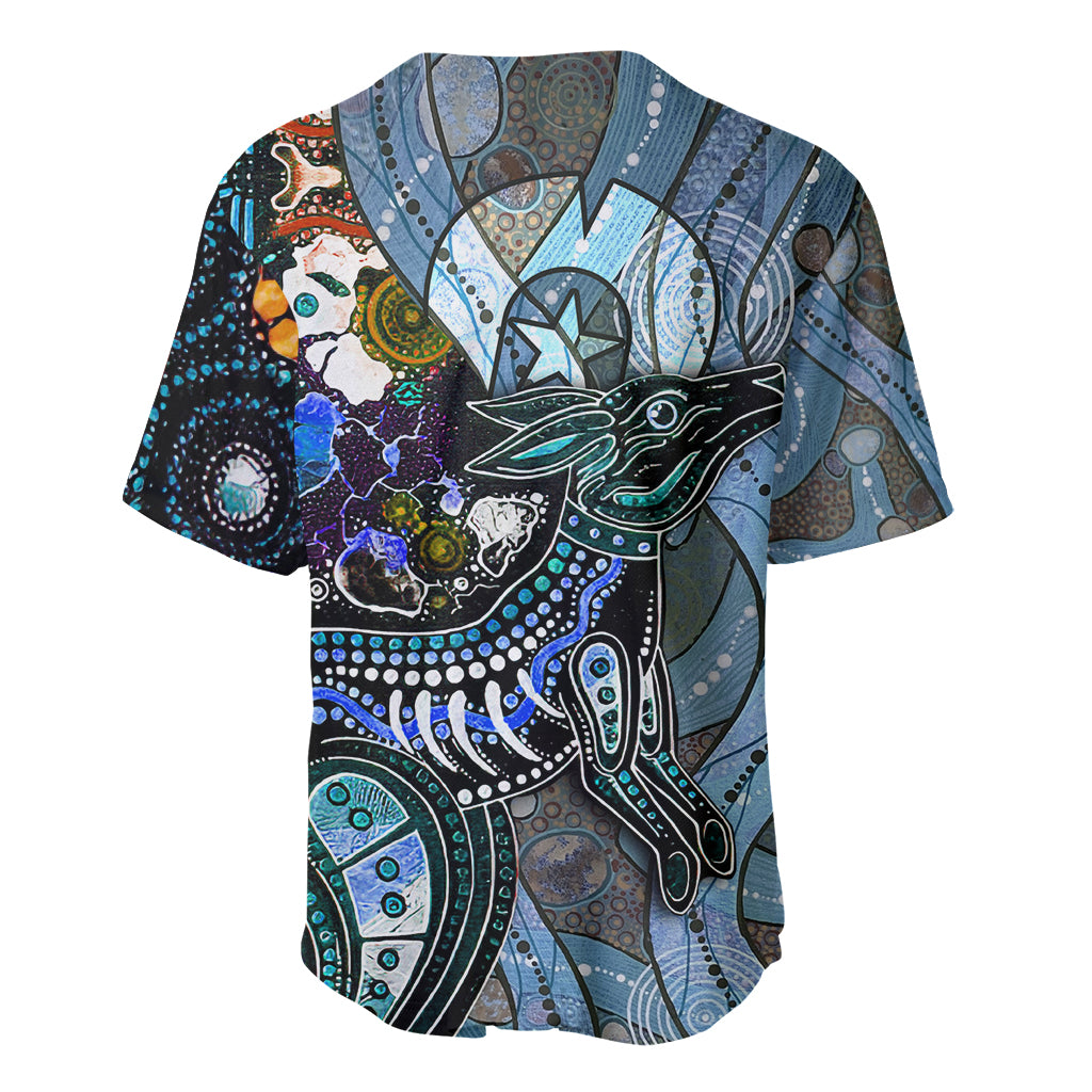 Kangaroo Aboriginal Pattern Dot Art Baseball Jersey
